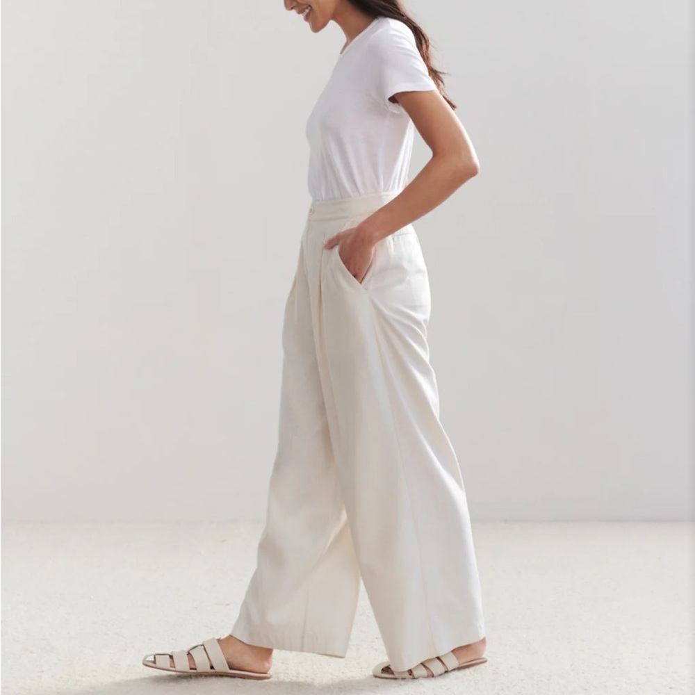 NWT! Jenni Kayne Relaxed Trouser in Ivory - 4 - Picture 3 of 5